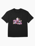 Groovy Ghost Spooky Season Halloween Gif Idea For Halloween Decorations Oversized T Shirt