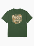 Spooky Season Floral Ghost Oversized T Shirt