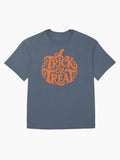 Trick Or Treat Halloween Design Cute Spooky Holiday Graphic T Shirt Oversized Clean Design