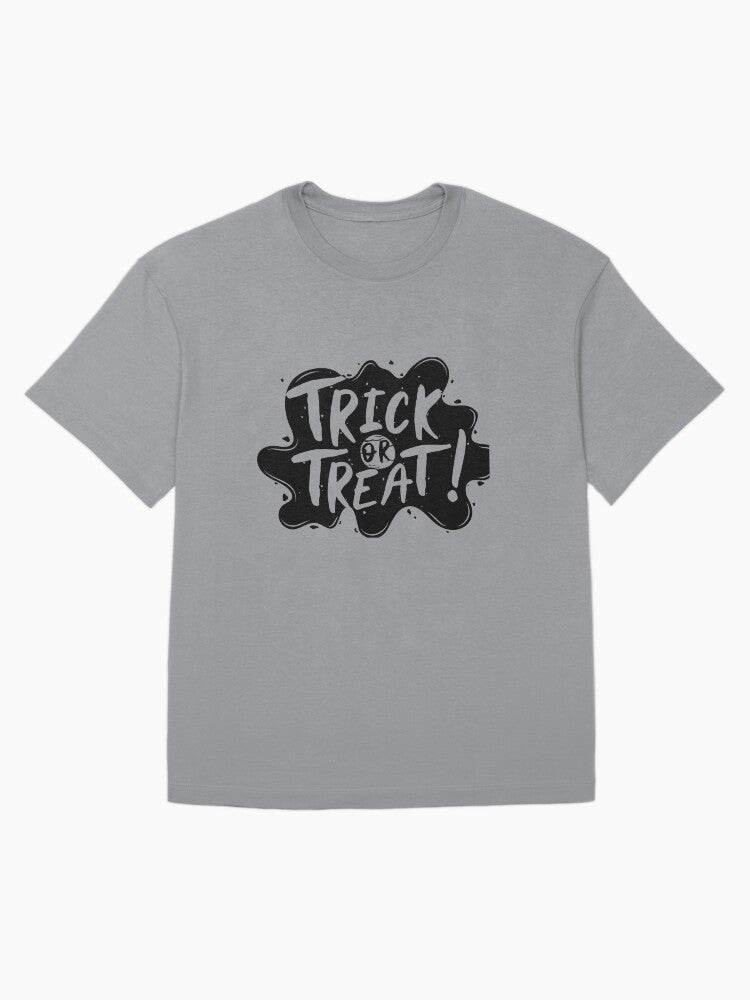 Halloween Trick Or Treat Classic T Shirt Design Oversized Minimal Style
