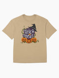 Halloween Trick Or Treat Oversized T Shirt Clean Design 3