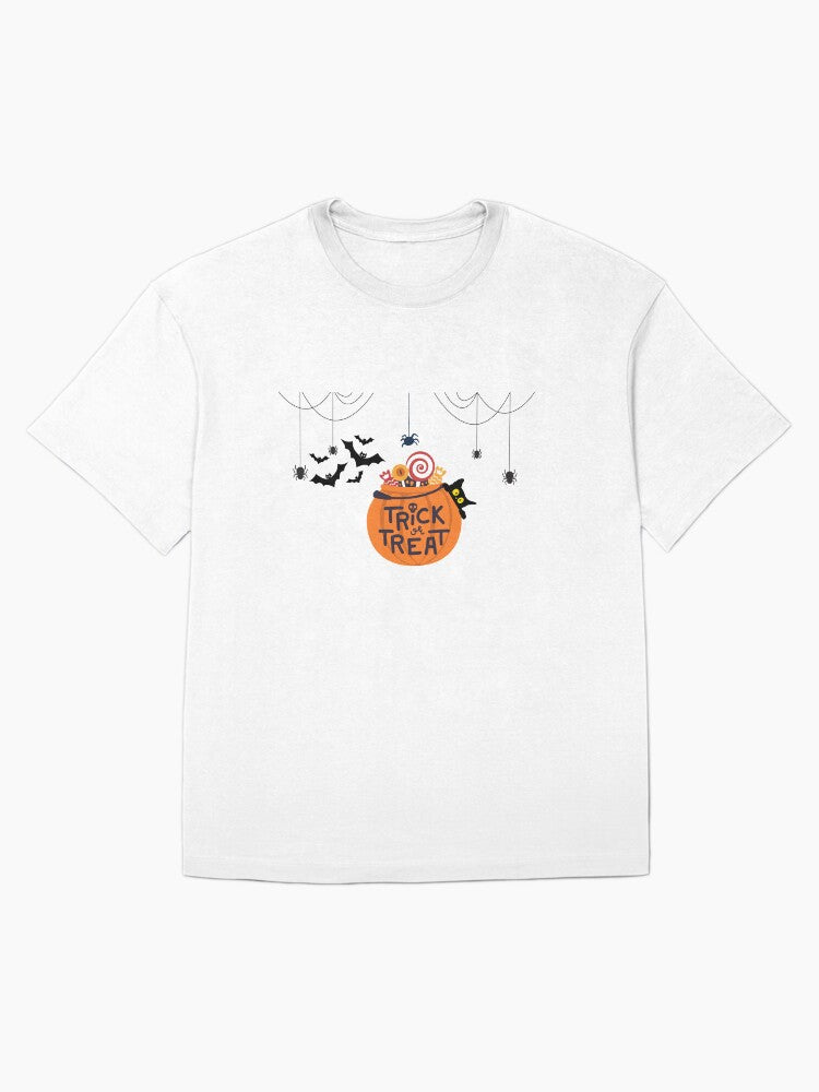 Spooky Halloween Trick Or Treat Oversized T Shirt US Trend