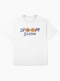 Spooky Season Halloween Jack Olanterns Design Light Oversized T Shirt