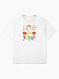 Colors And Candy Halloween Trick Or Treat Oversized T Shirt US Trend