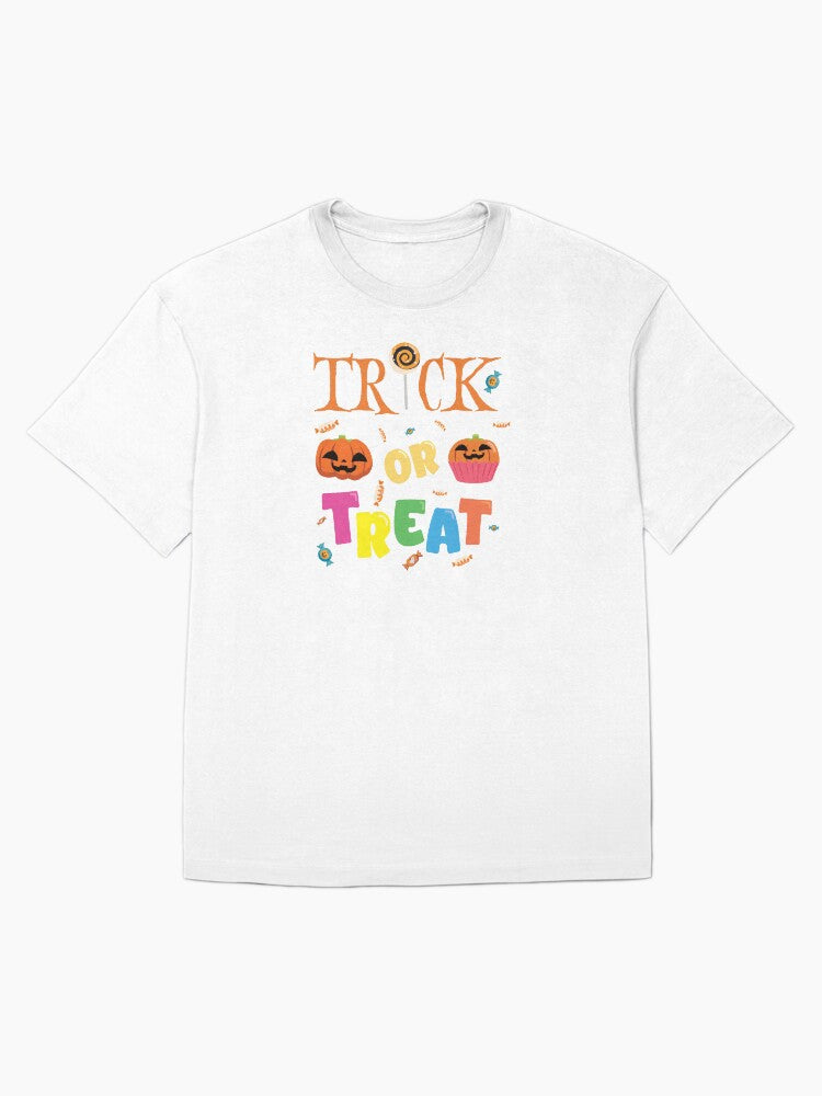 Colors And Candy Halloween Trick Or Treat Oversized T Shirt US Trend