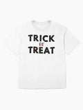 Trick Or Treat Design Oversized T Shirt US Trend