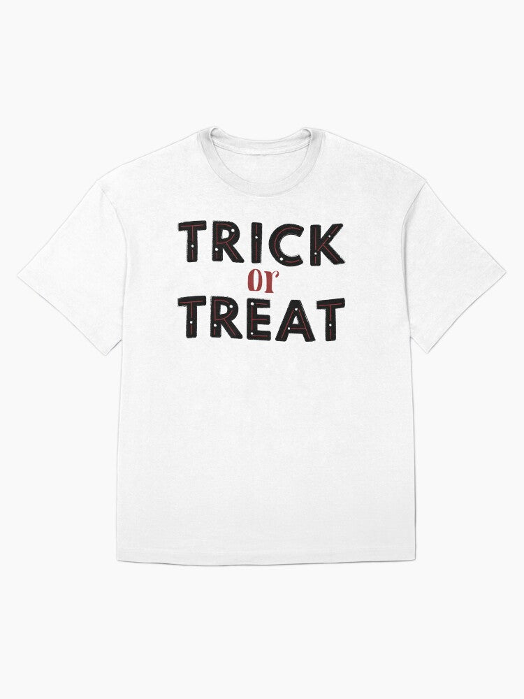 Trick Or Treat Design Oversized T Shirt US Trend