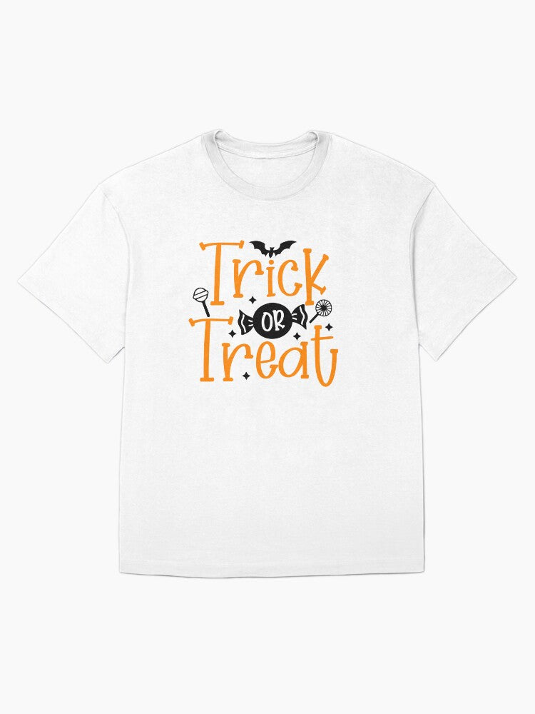 Trick Or Treat Cute And Simple Halloween Design Oversized T Shirt US Trend