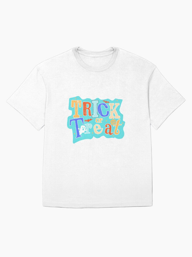 Halloween Trick Or Treat Oversized T Shirt Clean Design