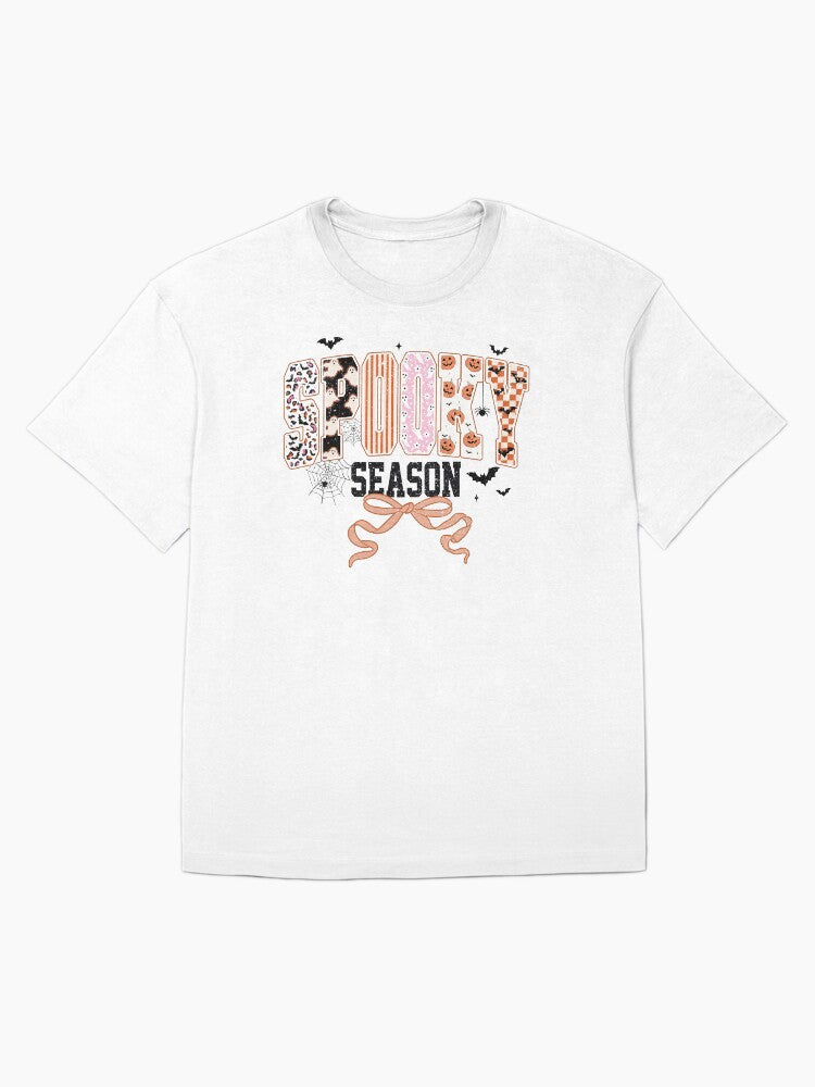 Spooky Season Halloween Girly Oversized T Shirt