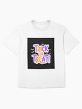 Trick Or Treat Halloween Design Oversized T Shirt US Trend
