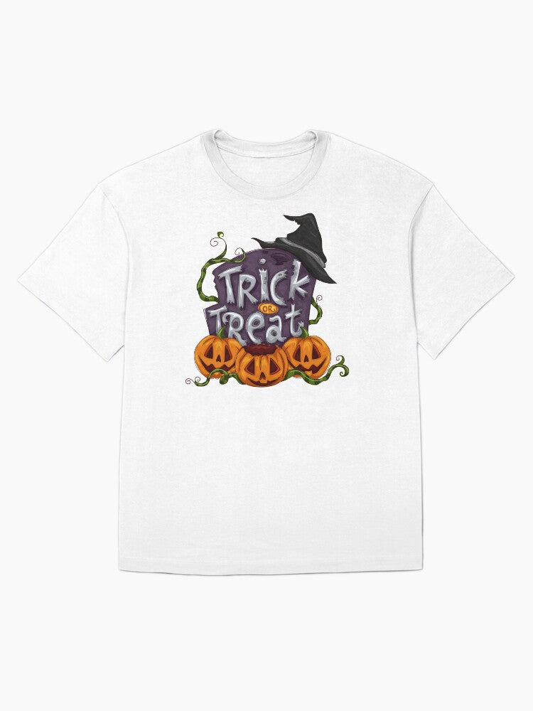 Trick Or Treat Halloween Party Oversized T Shirt Clean Design