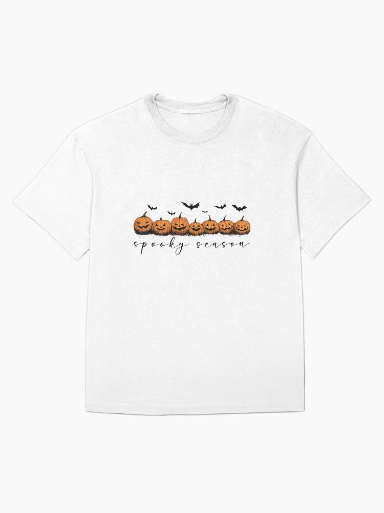 Spooky Season Pumpkins Halloween Autumn Design Oversized T Shirt