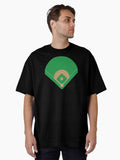 Baseball Field Play Ball Oversized T Shirt T Shirt Viral TikTok Daily Wear