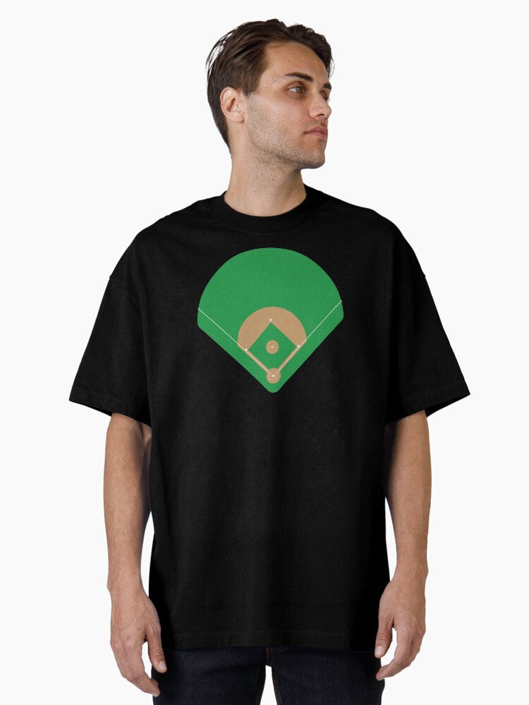 Baseball Field Play Ball Oversized T Shirt T Shirt Viral TikTok Daily Wear