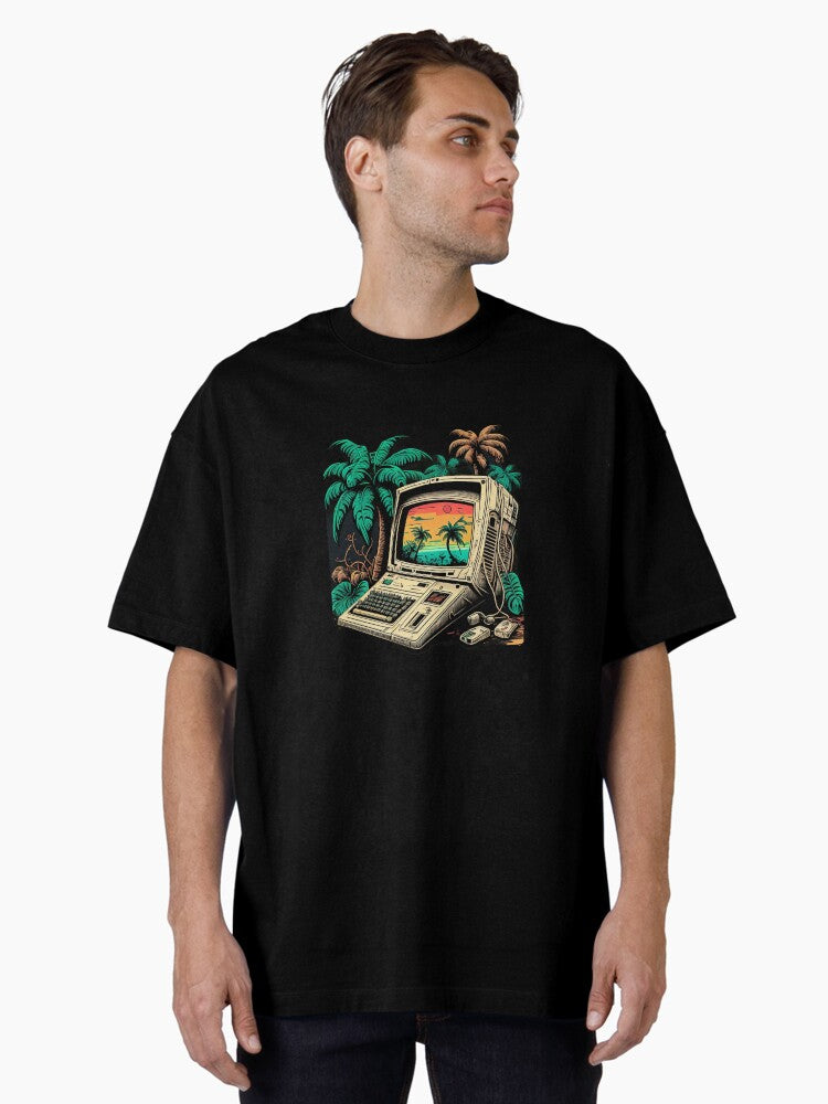 Exploring the World of Retro Computers Oversized T-Shirt | Premium Unisex T-Shirt, Trending Graphic Tee