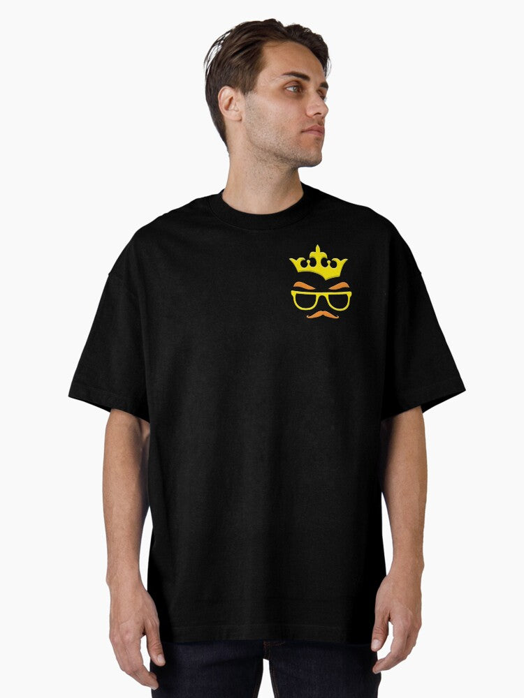 King boy with glasses redbubble decor buyart artprint Oversized Shirt T Shirt Minimal Style
