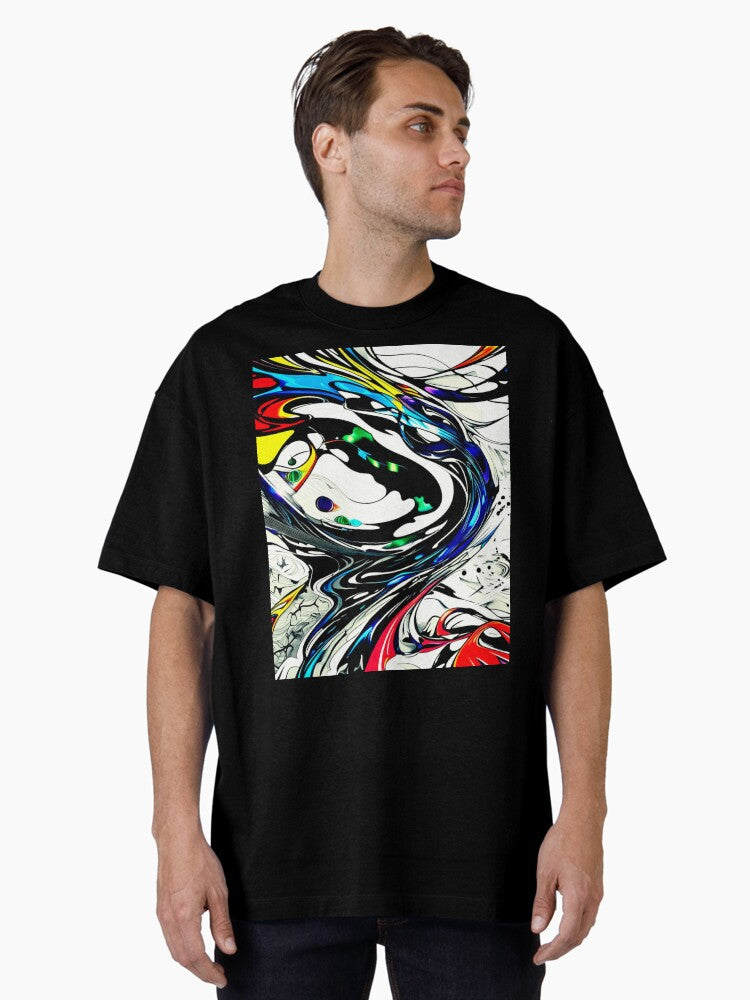 Trippy Fluid Camo Psychedelic Swirl Camouflage Oversized T Shirt T Shirt Premium Quality High CTR Pick
