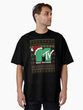 MTV Holiday Classic Ugly Sweater Logo Oversized T Shirt Sweater Premium Print Modern Aesthetic