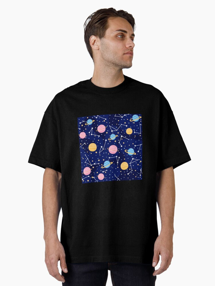 Cool wallpapers supreme spaces in blue color Oversized T-Shirt T-Shirt | Trending Design | Top Pick For Fans