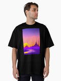 Sunset Peaks Oversized T-Shirt | Premium Unisex T-Shirt, Trending Graphic Tee