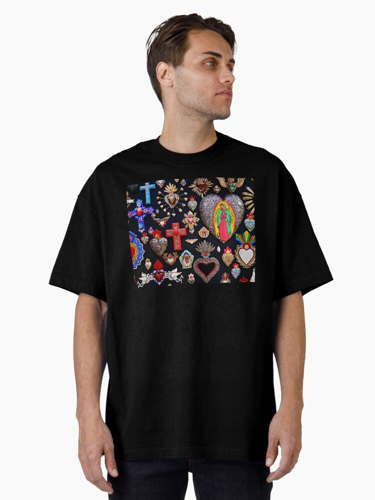 Retablos Our Lady of Guadalupe Do Not Fear Oversized Shirt T Shirt Clean Design
