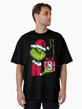 Merry Grinchmas Grinch With A Christmas Gift Oversized T Shirt T Shirt Holiday Trending Christmas Season Pick