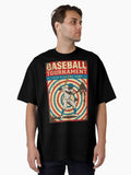Baseball Tournament Retro Let s Play the Game Oversized T Shirt T Shirt Trending US Best Seller Look