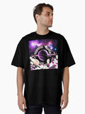 Purple Black and White Graphic Camo Celestial Design Oversized T Shirt T Shirt Premium Quality Daily Comfort