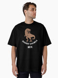 Daddy Saurus Rex Tyrannosaurus Dinosaur Art Oversized Shirt T Shirt Minimal Style