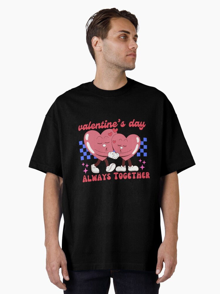 Groovy Valentine Vibes Valentines Day Oversized Shirt T Shirt Gift Ready