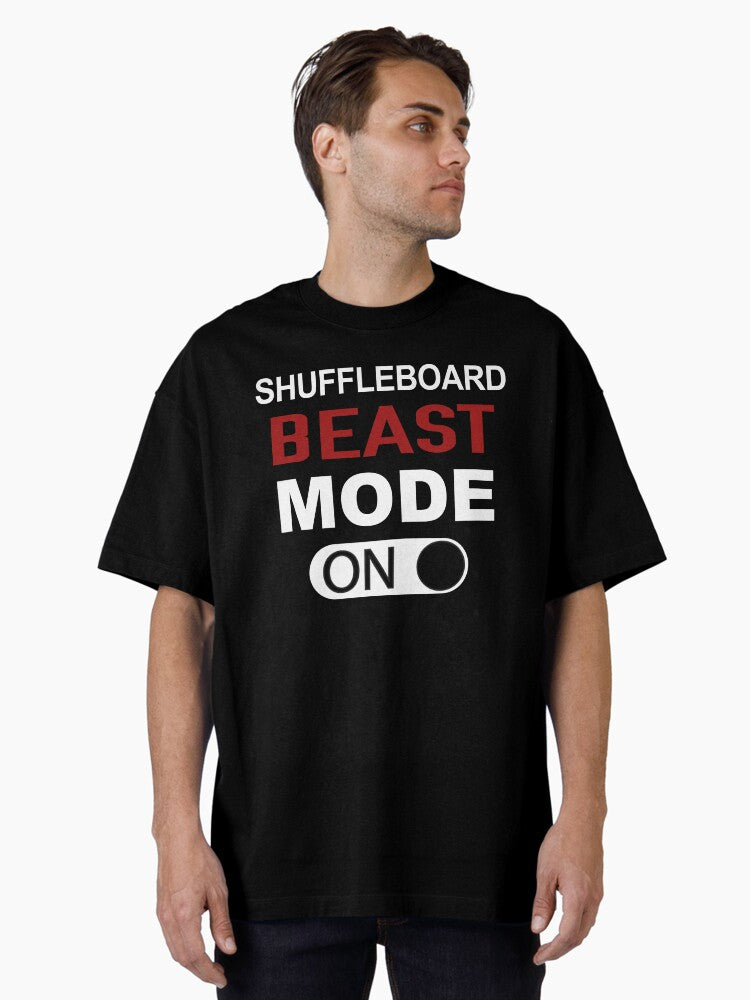 Shuffleboard Beast Mode On Funny Shuffleboard Player Oversized T Shirt T Shirt Viral TikTok Find Best Seller Look