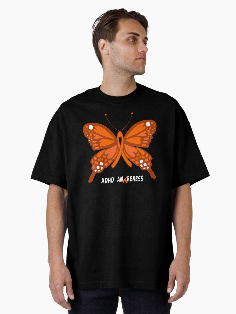 ADHD AWARENESS BUTTERFLY Oversized T-Shirt