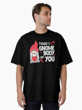 Gnome Couples Valentines Day Sweet Valentine With Happy Gnomies Love My Gnomies Oversized Shirt T Shirt Clean Design