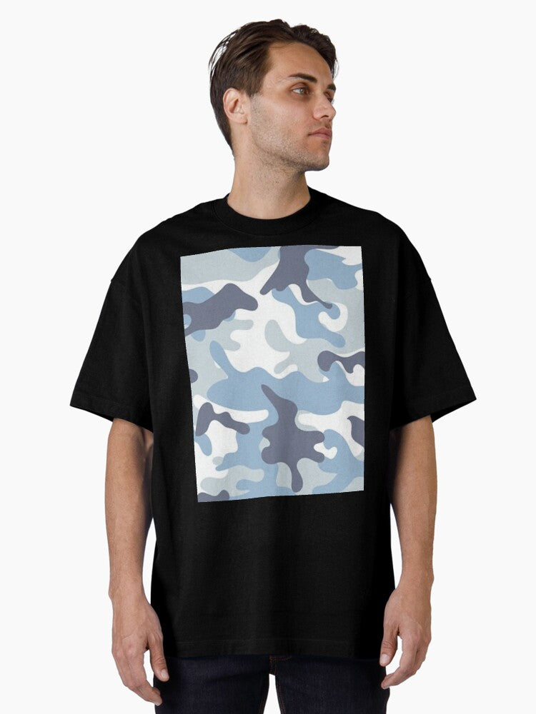 Blue Camo Oversized T Shirt T Shirt Aesthetic Fit Streetwear Essential