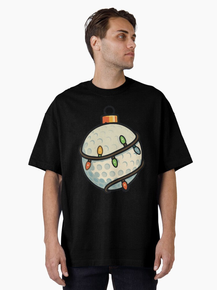 Funny Golf Ball Christmas Design Oversized TShirt T-Shirt | Fan Favorite Artwork | Limited Christmas Style