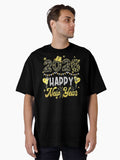 Happy New Year 2026 Celebration Oversized T Shirt T Shirt Comfort Fit Daily Wear