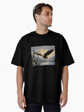 American Bald Eagle Art American Wildlife Oil Painting Oversized Shirt T Shirt Everyday Wear