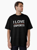 I Love Esports Sport Fan Online Gamer Oversized Shirt T Shirt Clean Design