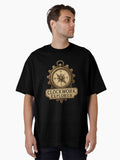 Clockwork Explorer Steampunk Compass Emblem with Gears Oversized T Shirt T Shirt High Search Demand Daily Wear
