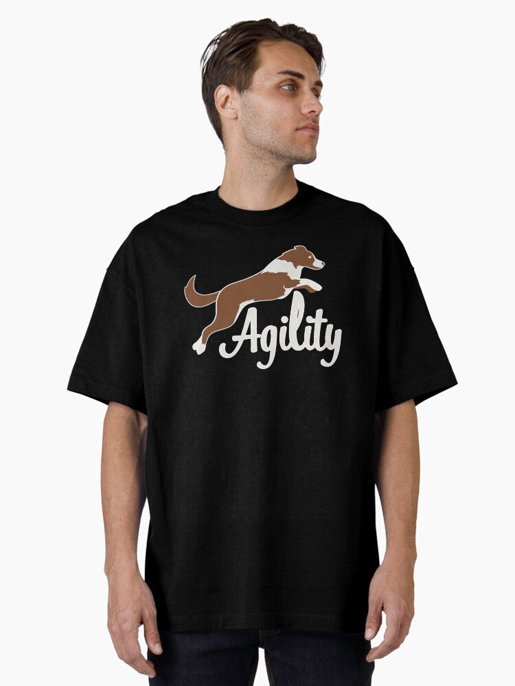 Brown And White Border Collie Jumping With Agility