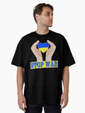 Stop war stop russia stop putin Oversized Shirt T Shirt Everyday Wear