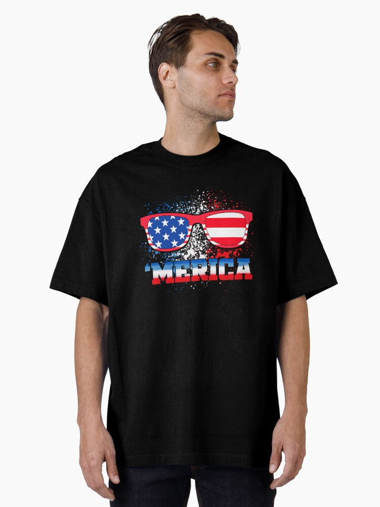 Happy Fourth of July Funny Retro Vintage Merica America Tee Design Gift Idea for Patriotic Americans and Veteran T Shirt