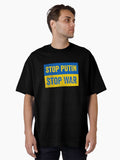 Stop Putin Stop war Ukrainian Flag Ukraine Freedom tshirt Stop War Oversized Shirt T Shirt Clean Design
