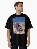 Retro-futuristic sci-fi spaceship Oversized T-Shirt | Premium Unisex T-Shirt, Trending Graphic Tee