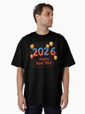 Watercolor Balloon Style 2026 New Year Art Oversized T Shirt T Shirt Premium Print Gift Ready