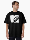MTV Classic Retro Music Television Revival Oversized T Shirt T Shirt Premium Print Pop Art Style