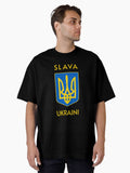 SLAVA UKRAINI TRIDENT GLORY TO UKRAINE SUPPORT UKRAINE PROTEST PUTIN Oversized Shirt T Shirt Minimal Style