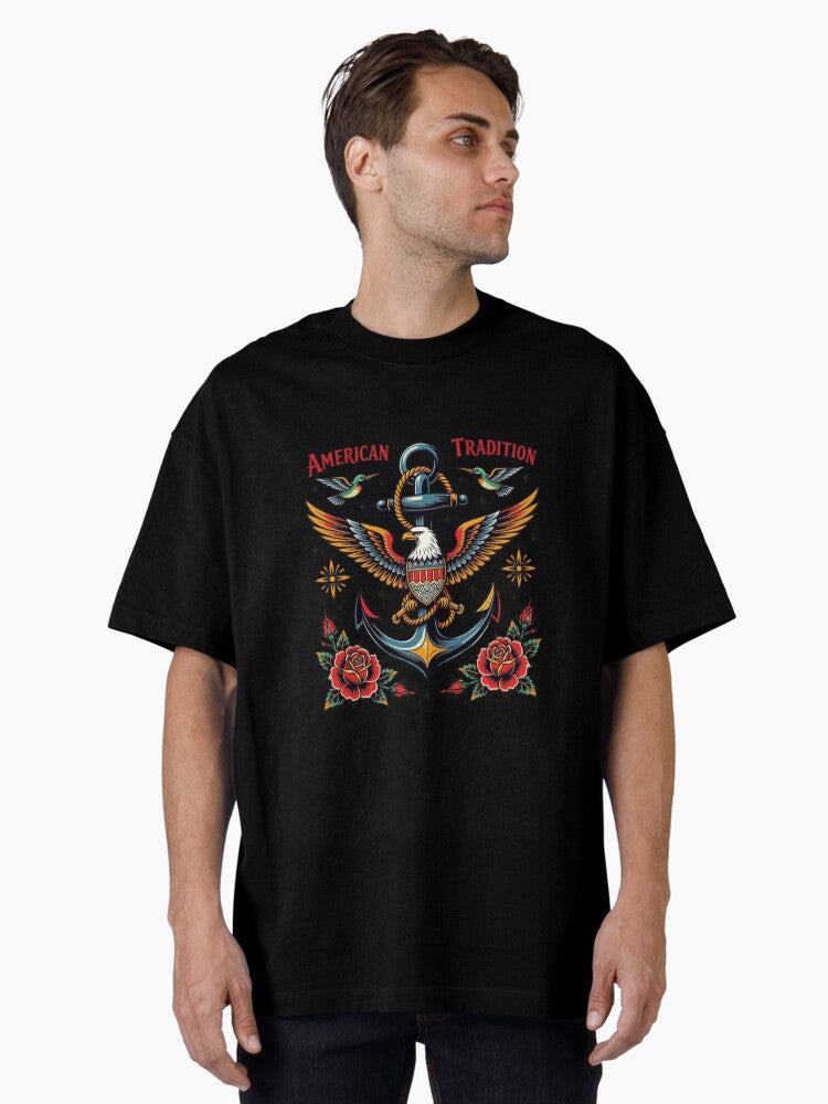 Eagle Tattoo Artwork Oversized Shirt T Shirt Premium Quality