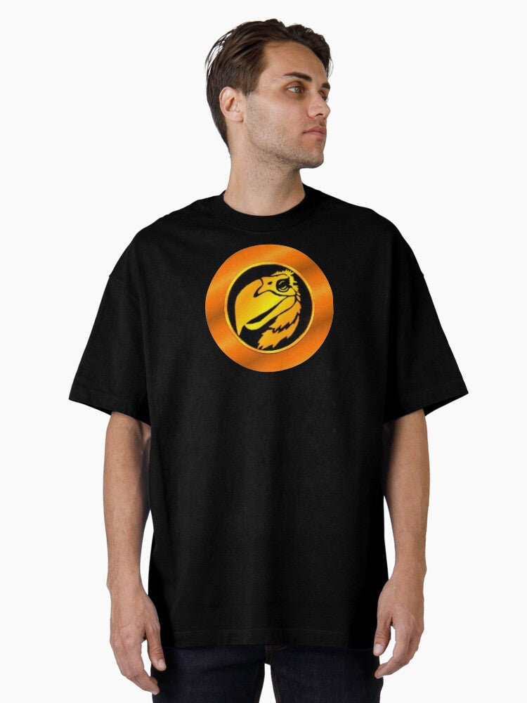 Mighty Morphin Power Ranger Bulk s Orange Terror bird Coin Oversized T Shirt T Shirt Premium Print
